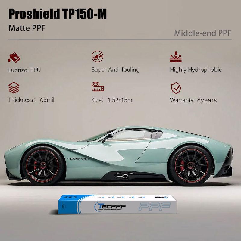 پوشش محافظ رنگ مات 1.52x15m 7.5mil PPF محافظ ماشین