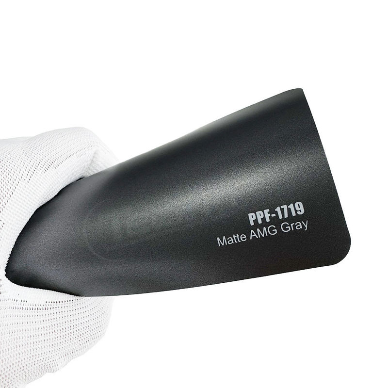 1.52x16m / 60inchx53ft PPF-1719 مات AMG خاکستری تغییر رنگ رنگ محافظ فیلم 8 میلی متری ضخامت رنگ