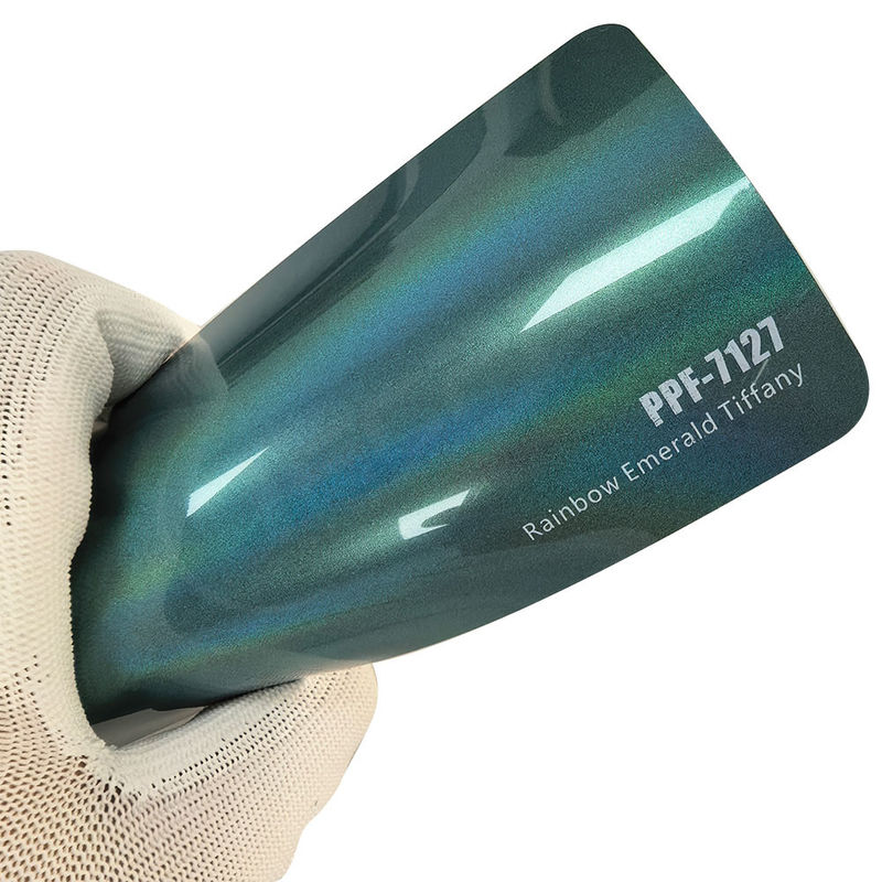PPF-7127 رنگ قوس قزح زمرد آبی رنگ رنگ حفاظت از رنگ برای خراش ماشین