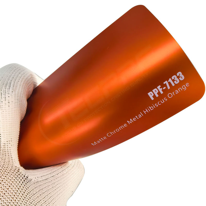 PPF-7133 فلز کروم مته هیبیسکوس رنگ نارنجی رنگ حفاظت از رنگ برای خراش ماشین