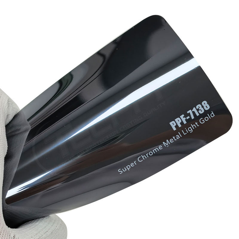 PPF-7138 Super Chrome Metal Light Gold Color Paint Protective Film برای ماشین ها